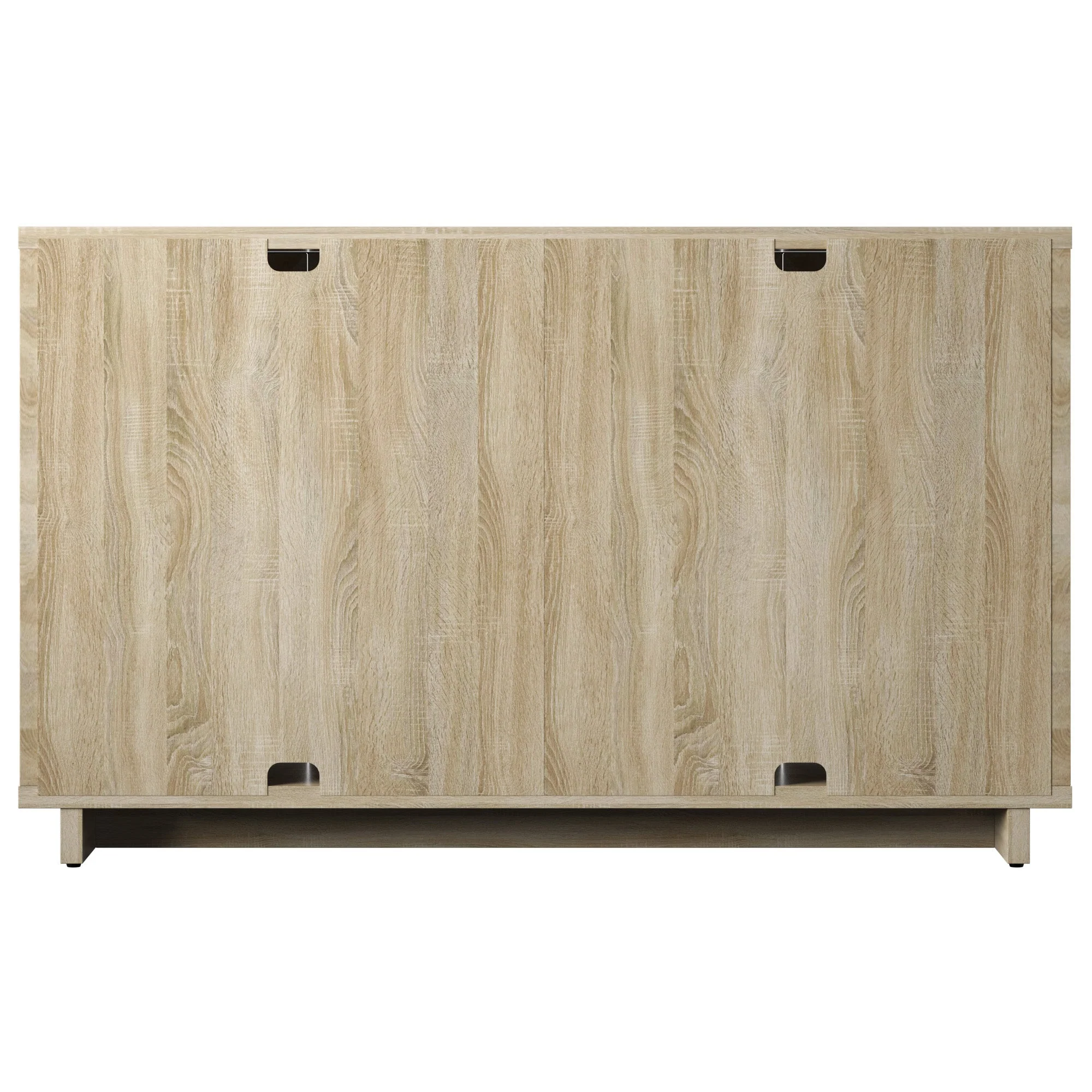 Boho Coastal Linen Design Buffet Sideboard with Shelving Storage