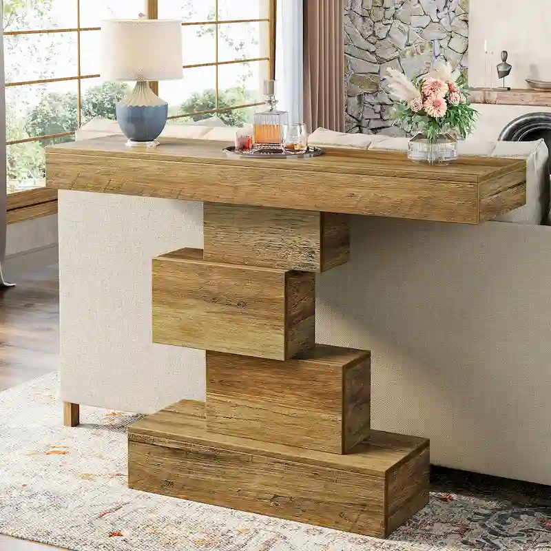42.5 Inches Wood Farmhouse Console Sofa Table for Entryway Hallway