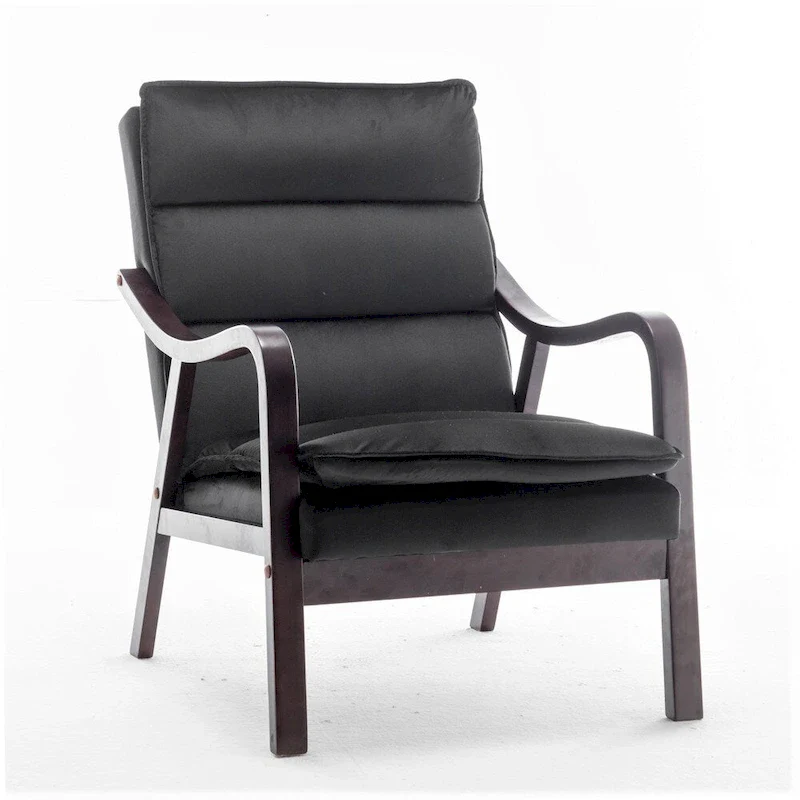 Clovis 24.8 Wide Mid-Century Modern Velvet Armchair