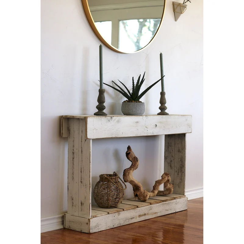 White 46 Slatted Skinny