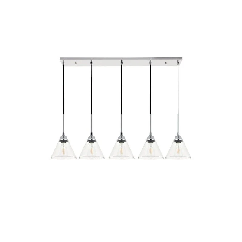 Histoire 5 light chrome Pendant