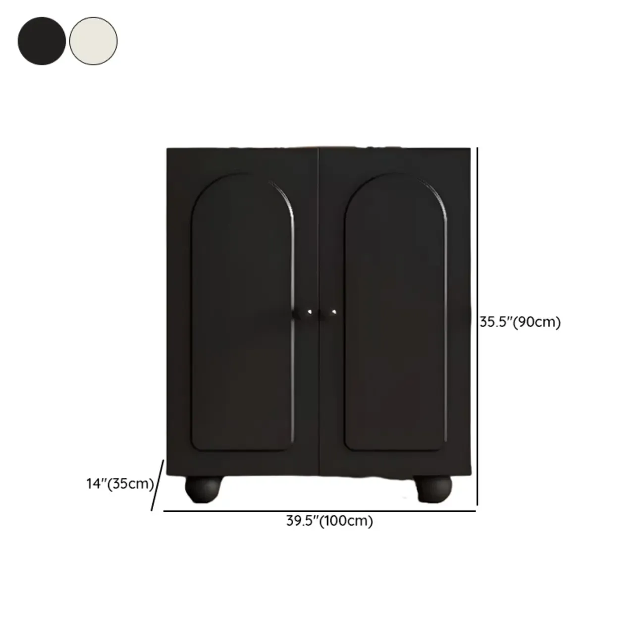 Chic Adjustable Shelves Wood Shoe Cabinet in White/Black