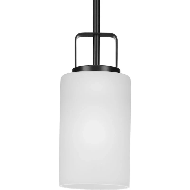 League Collection One-Light Matte Black Farmhouse Mini-Pendant - 5 in x 5 in x 11 in
