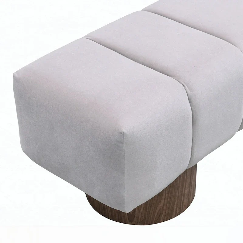 No-Assembly End of Bed Entryway Bench Ottoman