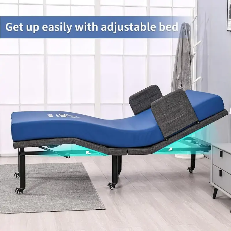 Adjustable Bed with Wireless Remote, Hospital Bed Base with/without Mattress