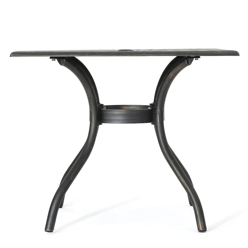 Outdoor 37  Cast Aluminum Square Table