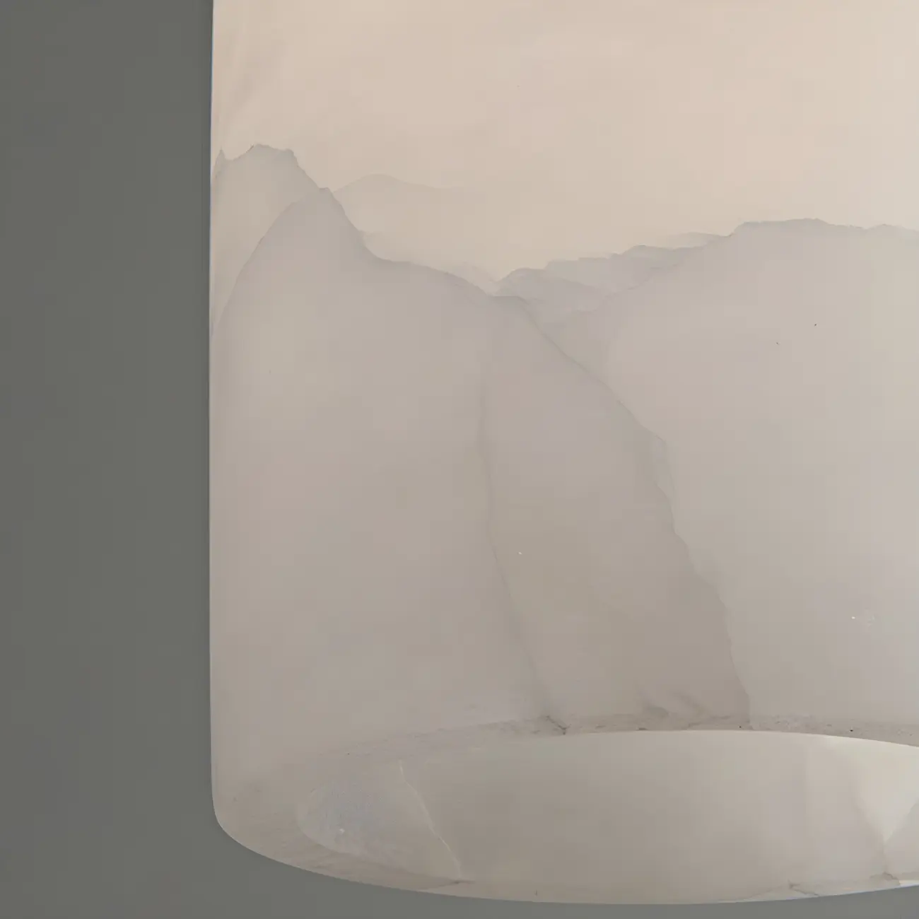 Modern Gold Bell Alabaster Adjustable Pendant Light