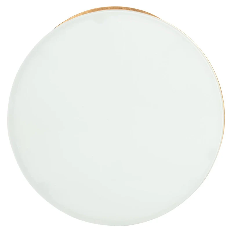 Gold/ White Top Accent Table - 20 x 20 x 21.2 - 20Wx20Dx21H