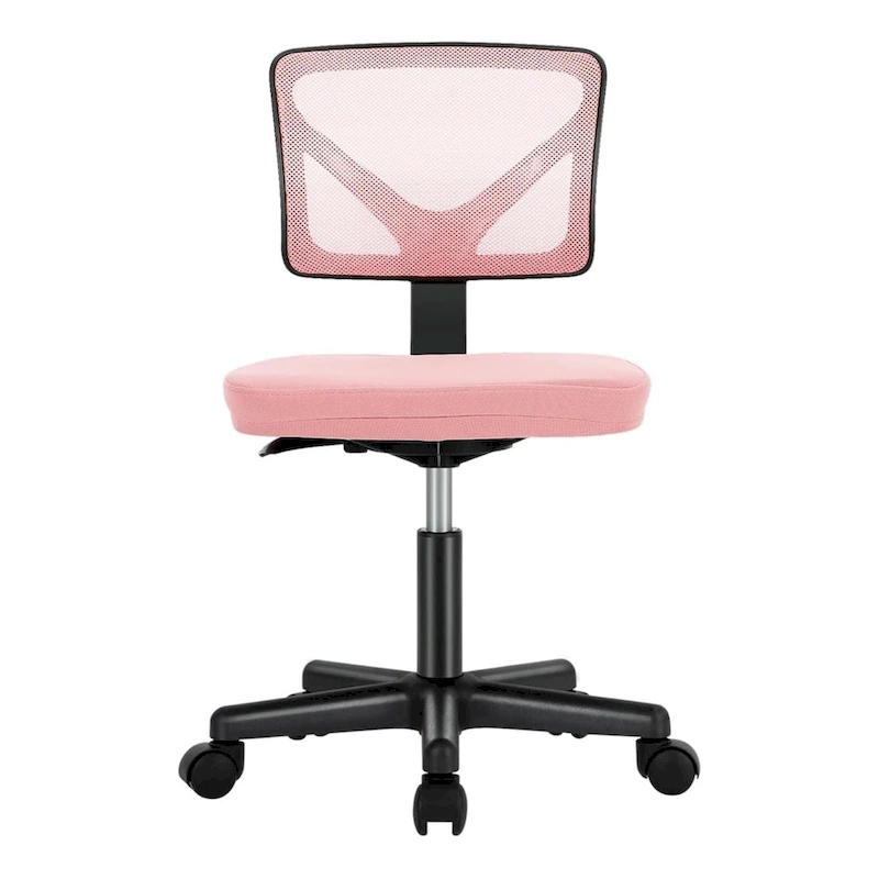 Comfy PU Leather Upholstered Office Chair, Home Desk Chair with Arms & Adjustable Swivel