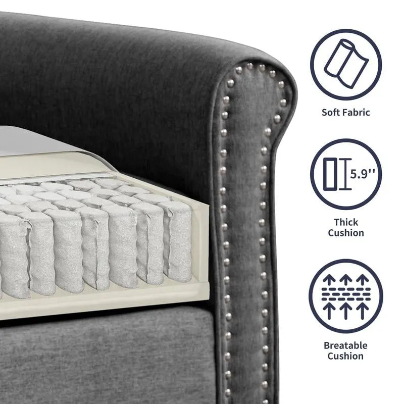 Mixoy Modern Sleeper Sofa,DIY Combination Sectional Single Couch