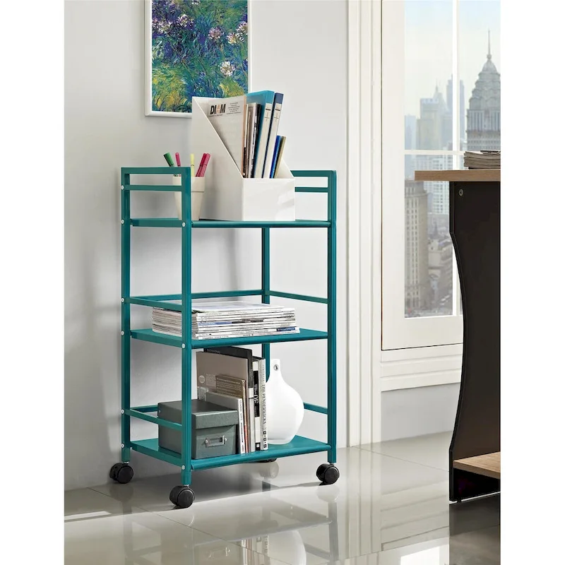 Emerald 3 Shelf Metal Rolling Utility Cart