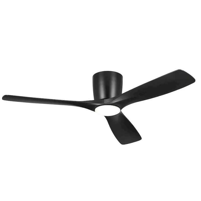 Kichler Lighting Volos 54 inch Integrated LED Indoor Satin Black Flush Mount Ceiling Fan