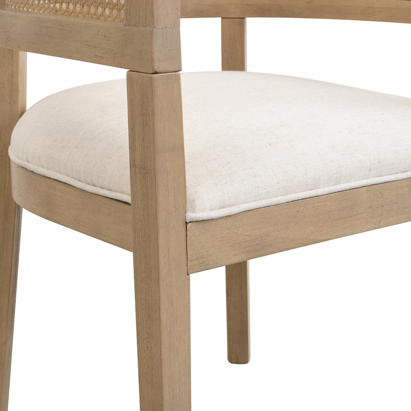 Halea Farmhouse Rubberwood Dining Chairs with Cane Back (Set of 2) by Christopher Knight Home