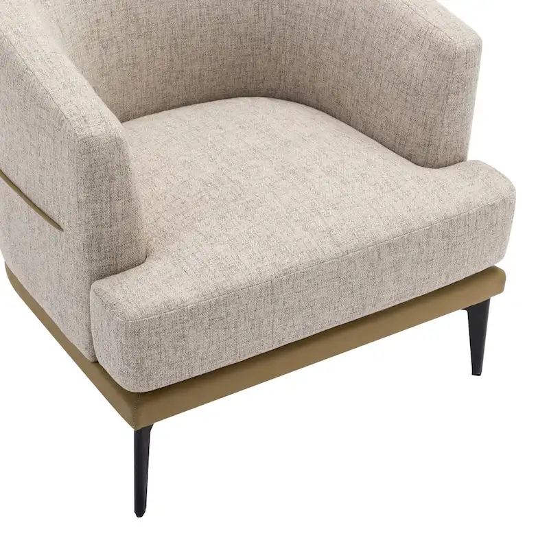 Modern Two-tone Barrel Fabric Chair
