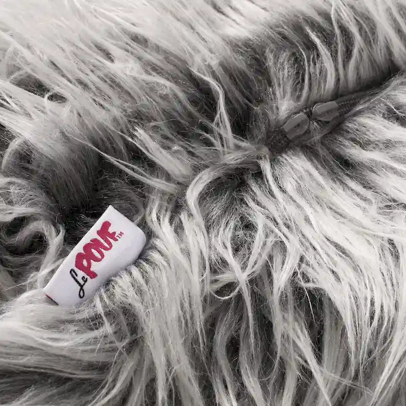 Mosier Modern Glam Faux Fur Bean Bag by Christopher Knight Home