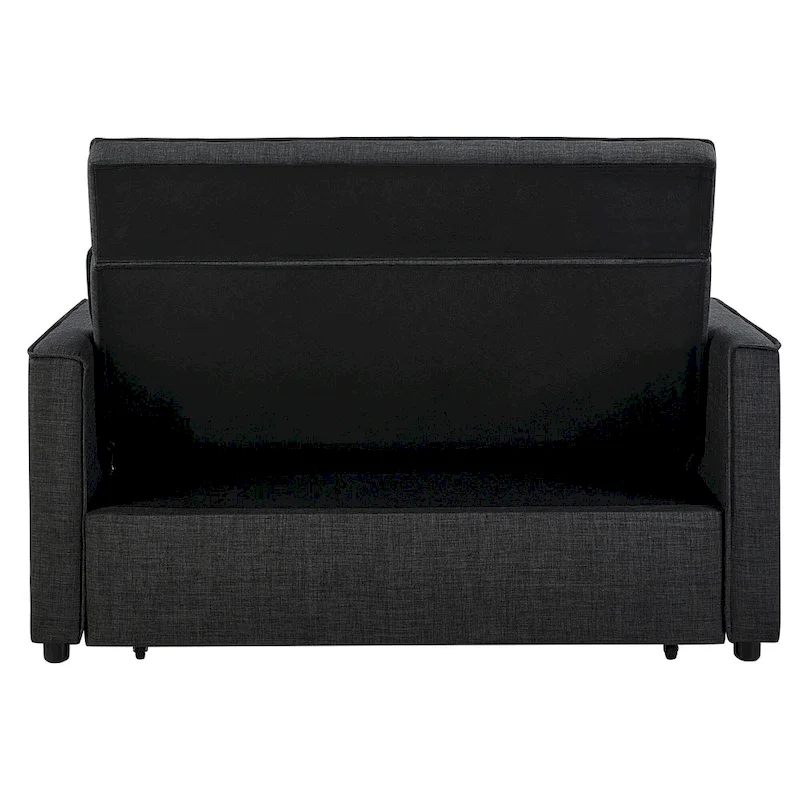 Modern 76.5 Length Pull Out Tufted Convertible Loveseat Upholstery Reclining Sleeper Sofa Bed