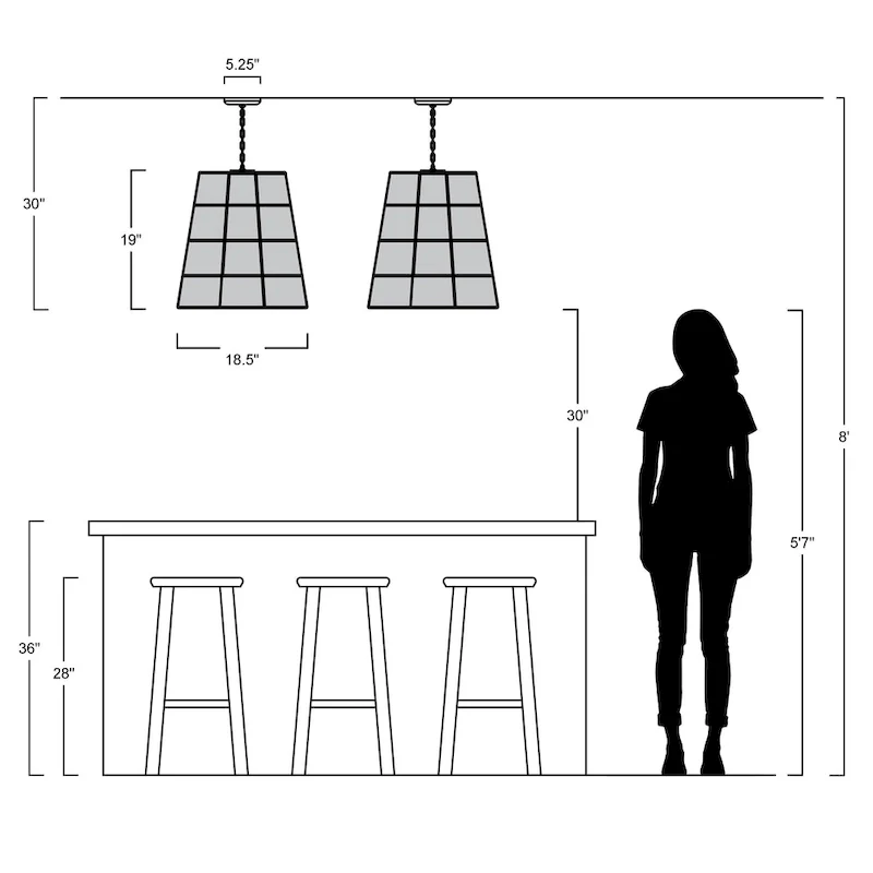 Chadwick 19  3-Light Rustic Farmhouse Iron LED Pendant, Oil Rubbed Bronze by JONATHAN Y - 3 Light
