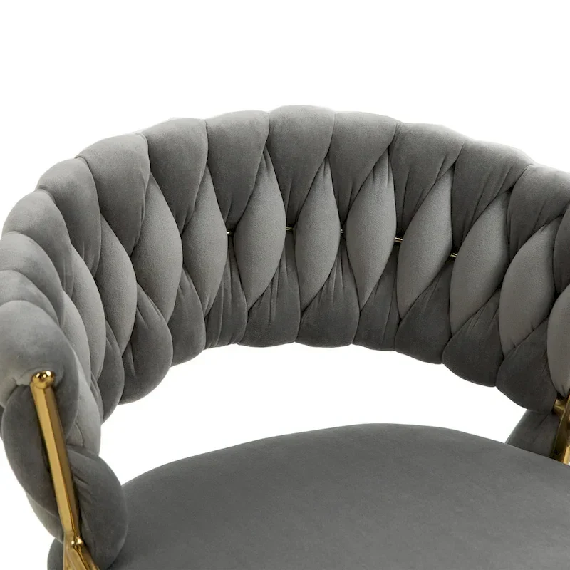 Set of 4 Bar Stool Adjustable Height with Swivel Seat