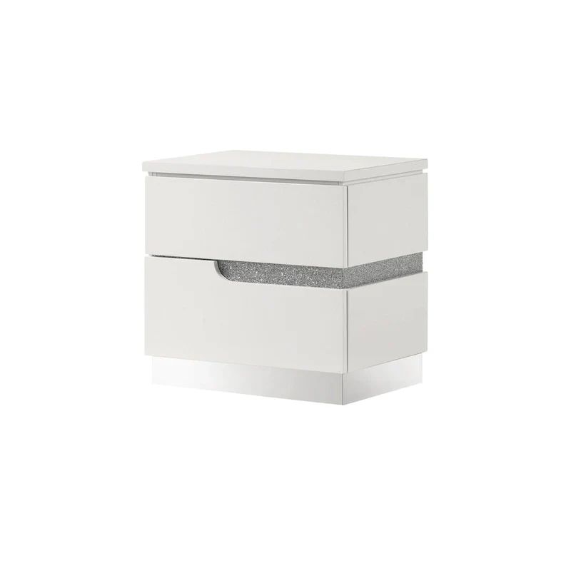 White 4-piece Bedroom Set with Nightstand