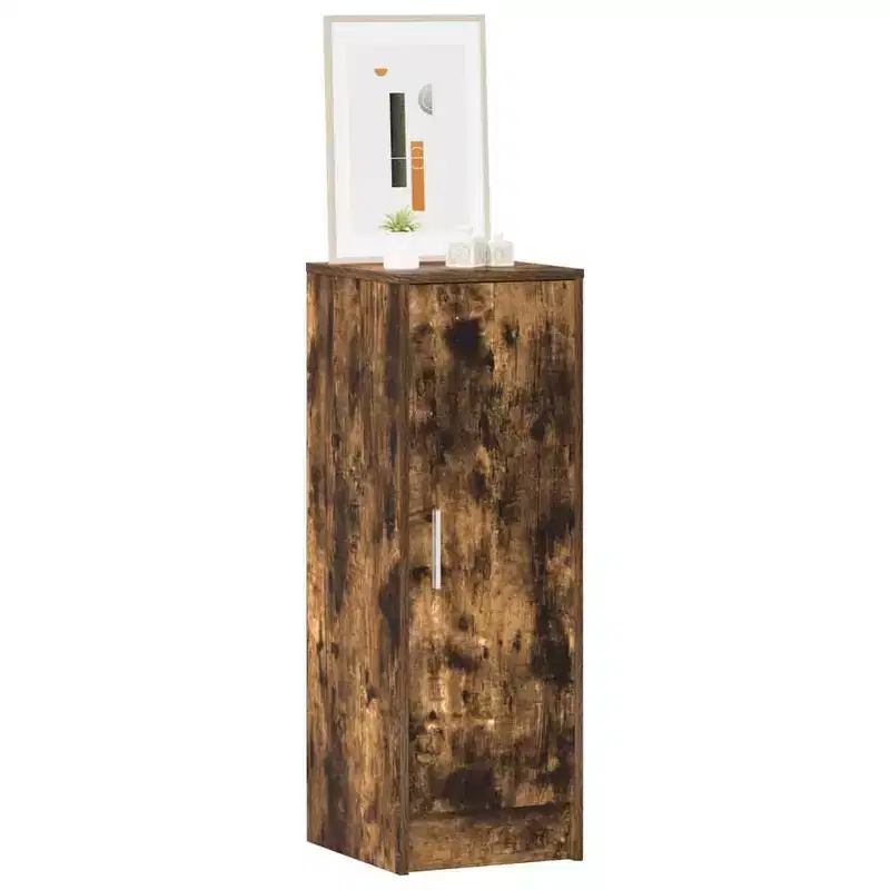 vidaXL Shoe Cabinet Smoked Oak Engineered Wood Medium Shoe Cabinet