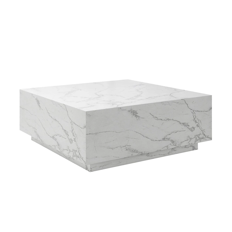 Faux Marble Square Coffee Table