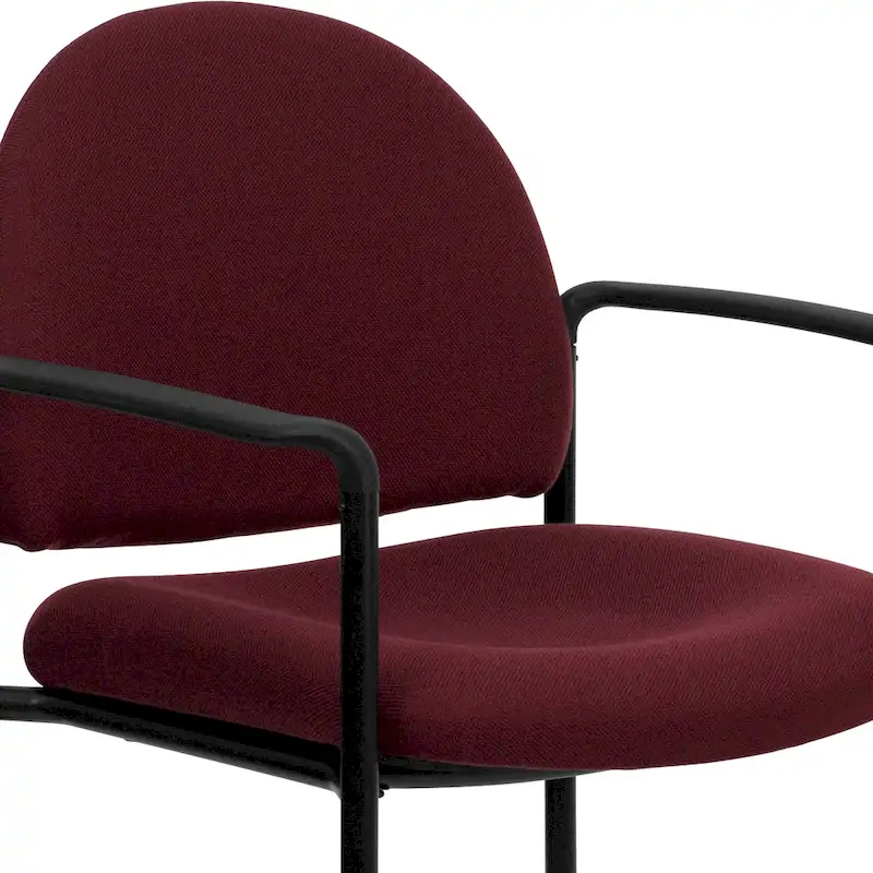 Stackable Steel Reception Chair with Arms - Padded Seat (Single)