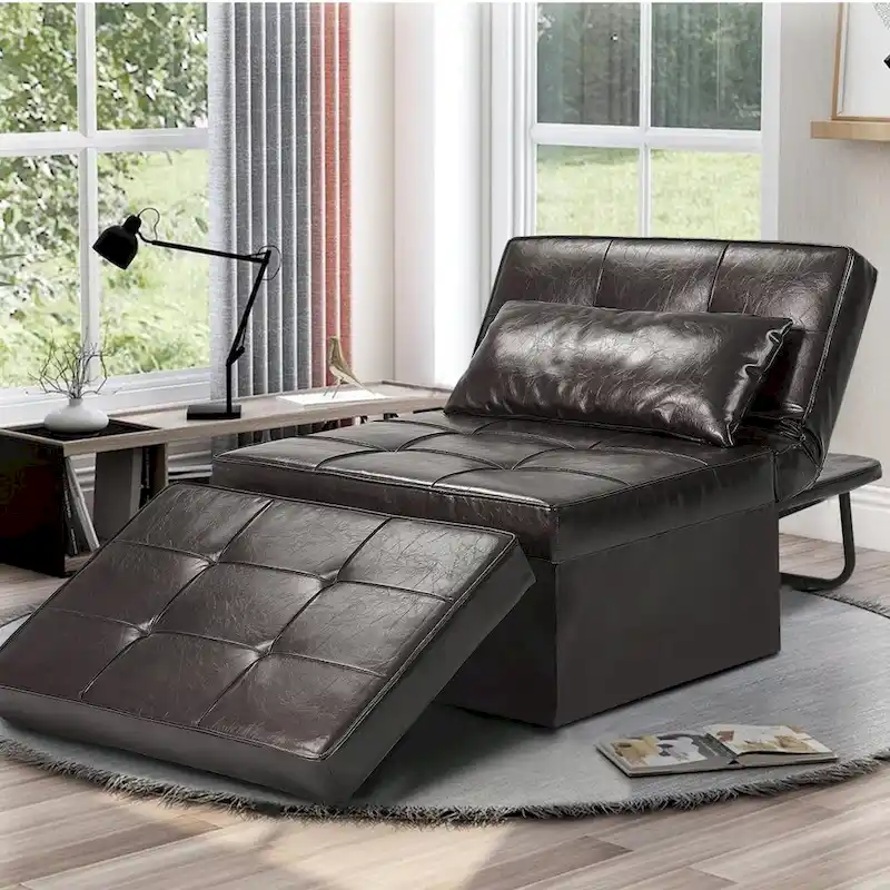 4-1 Adjustable Sleeper Sofa Chair with Ottoman, Sofa Bed ,Couch Bed