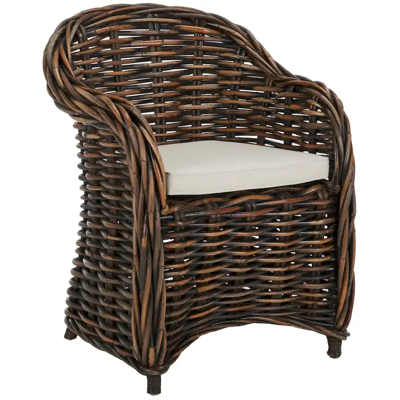 SAFAVIEH Styliani Natural Rattan Club Chair - 27.5 x 27.5 x 35.5 - 28Wx28Dx36H