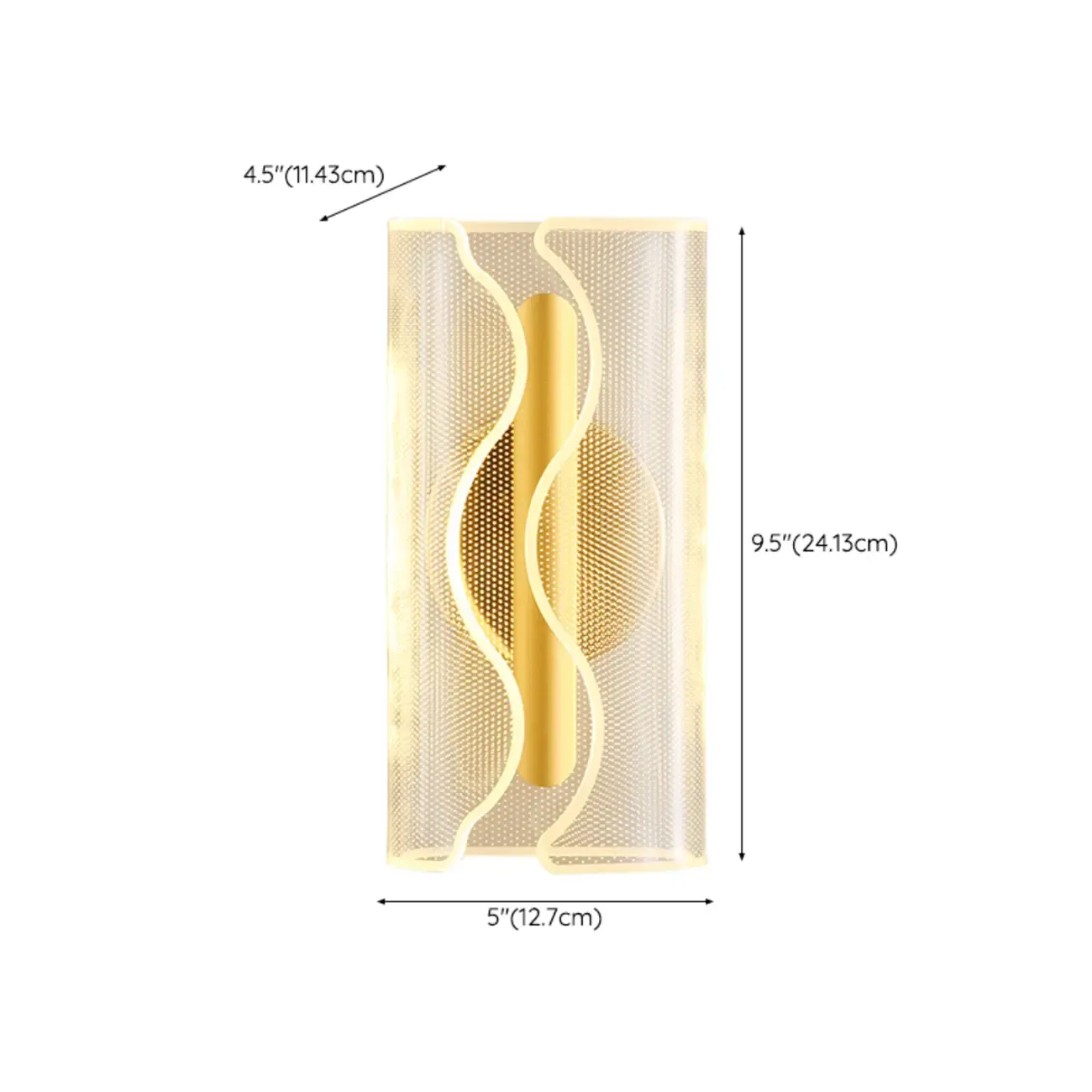 Modern Clear Acrylic Gold Ambient Wall Sconce