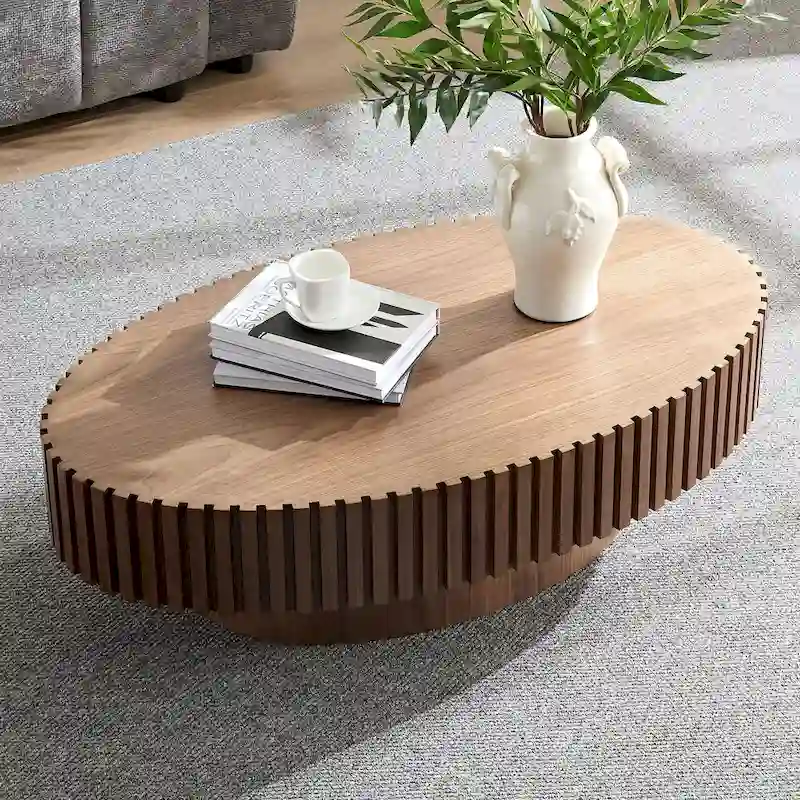 Modern Handcraft Drum Coffee Table