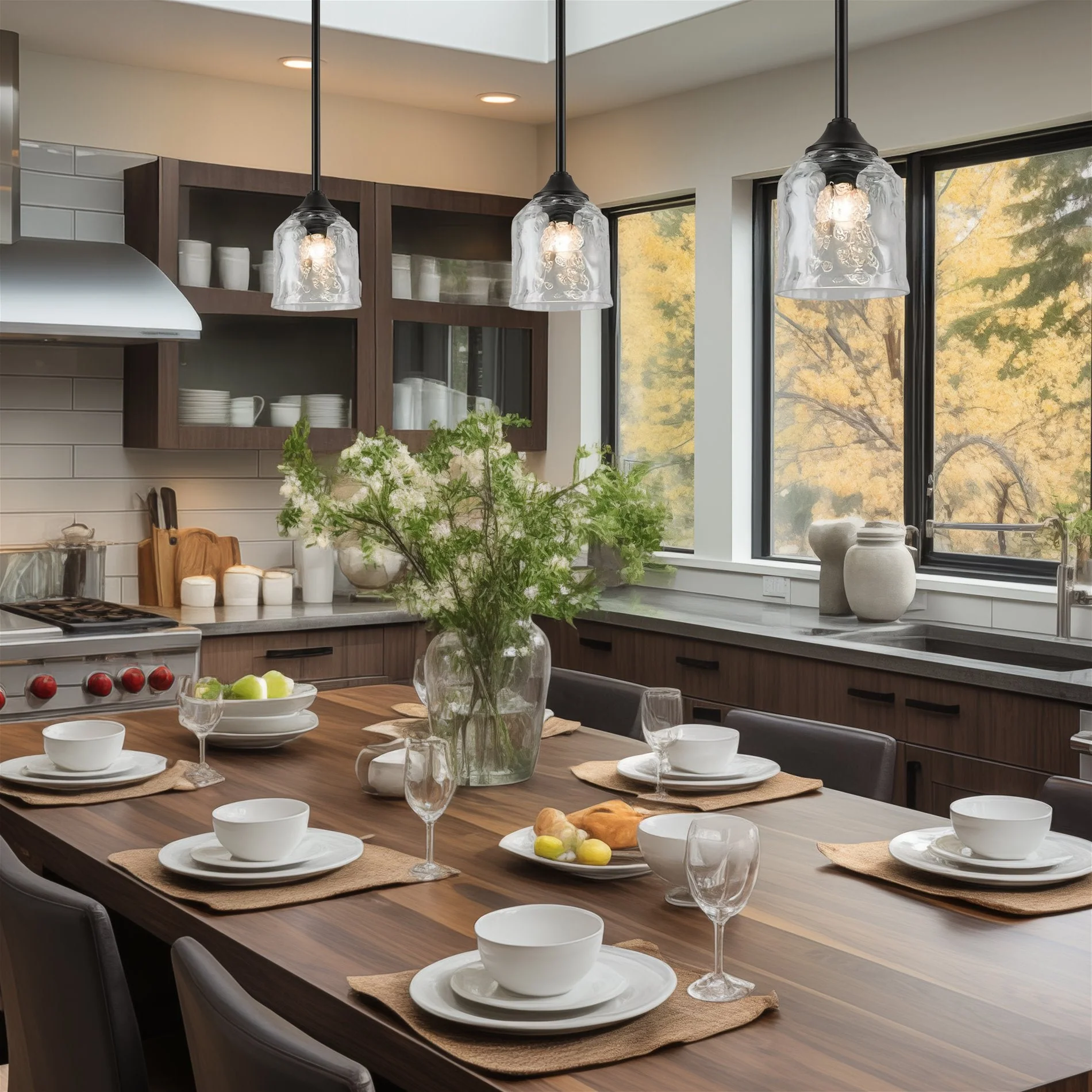 5 Clear Water Glass Shades / Replacement Glass for pendant lights and bathroom lights, 2-Pack