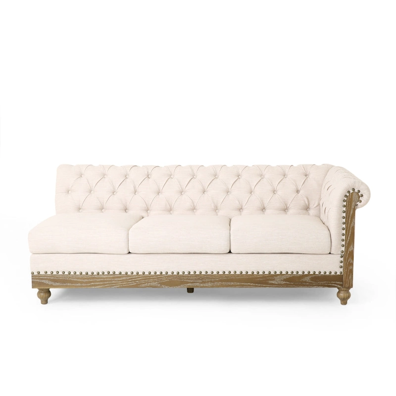 Castalia Chesterfield Tufted 7-seat Sectional Sofa by Christopher Knight Home - 114.00 L x 70.00 W x 31.50 H