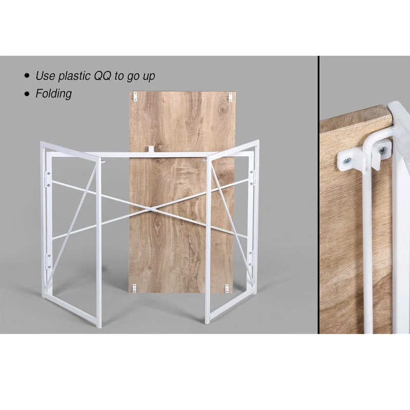 HomyLin 39  Simple Folding Study Writing Desk, No Assembly Required