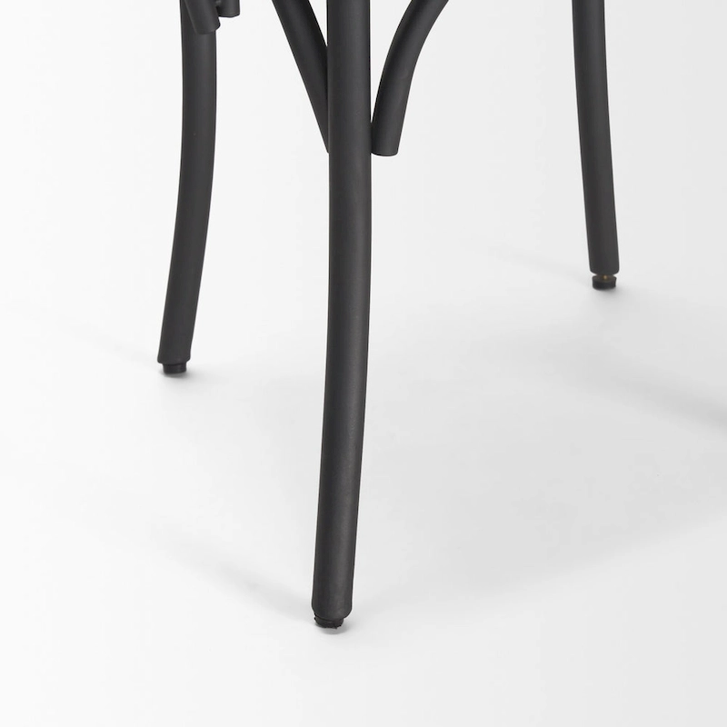 Etienne Light Brown Wood w/ Iron Metal Dining Chair (Set of 2) - 20.0L x 18.0W x .5.5H