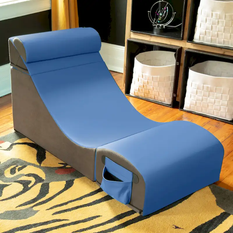 Jaxx Flexx V-Tex Convertible 3 in 1 Gamer Chair, Table, & Ottoman w/ Adjustable Headrest - Vinyl