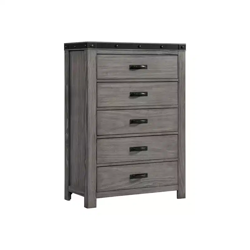6pc King Montauk Panel Bedroom Set Gray - Picket House Furnishings: Includes Dresser, Chest & Nightstand