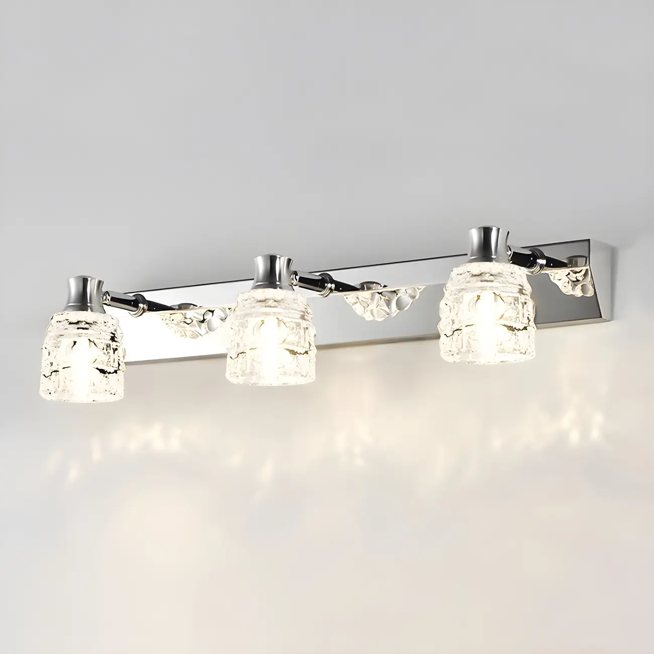 Modern Chrome Crystal Bathroom Vanity Light