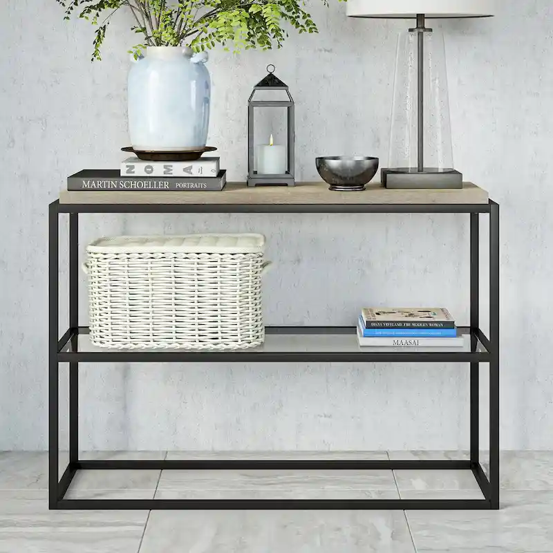 Carbon Loft Hyginus Blackened Bronze Console Table