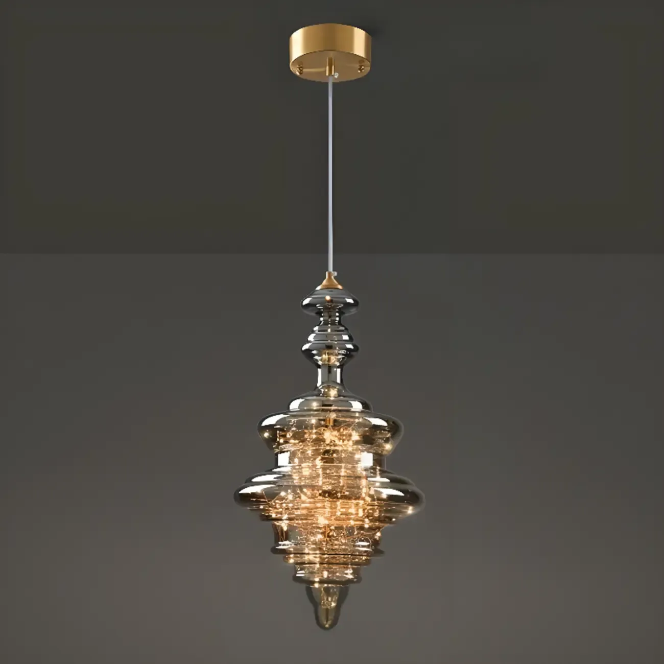 Modern Clear Glass Dining Room Pendant Light