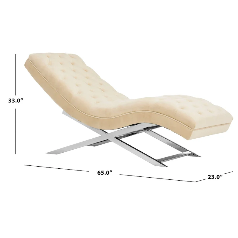 Cheri Chaise with Round Pillow - 65Wx23Dx33H