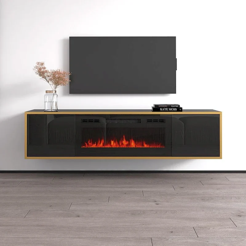 Goldie BL-EF Electric Fireplace 65 TV Stand