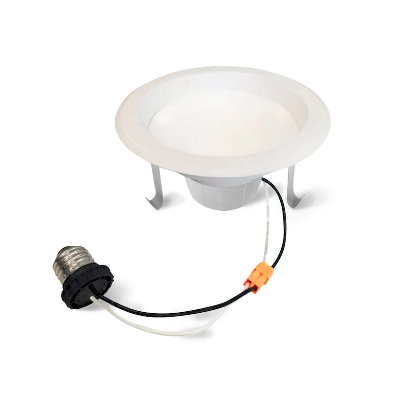 Bulbrite Pack of (4) 12 Watt 4  Integrated LED Recessed Downlight with E26 Quick Connect Adapter - Soft White Light