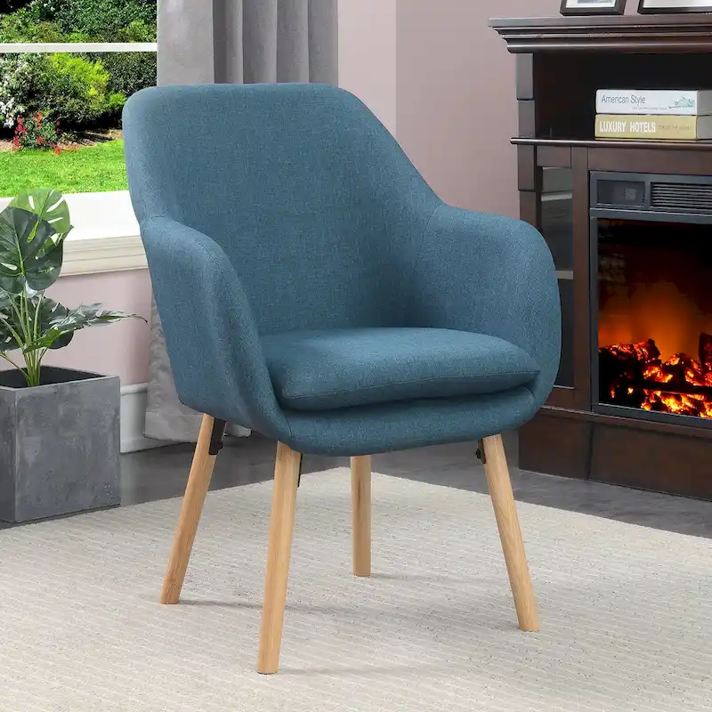 Convenience Concepts Take a Seat Charlotte Wingback Upholstered Accent Armchair