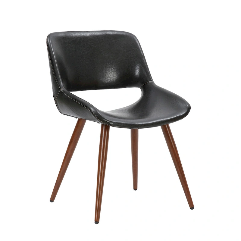 Carson Carrington Langa Faux Leather Mid-Century Dining Chair with Metal Legs