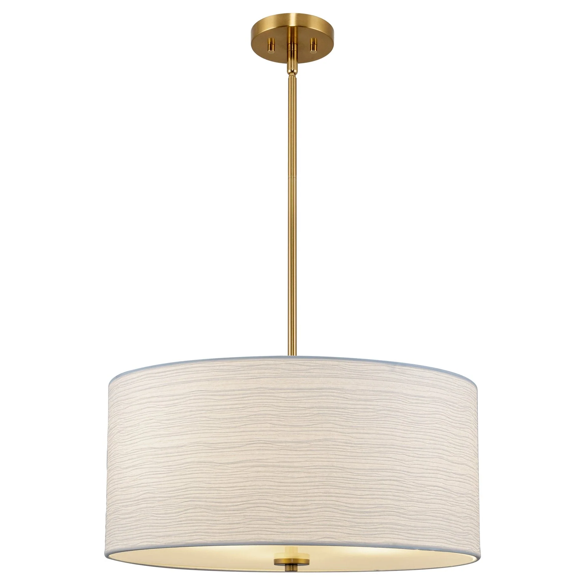 Pearl 18 Modern 3-Light Large Drum Pendant Chandelier