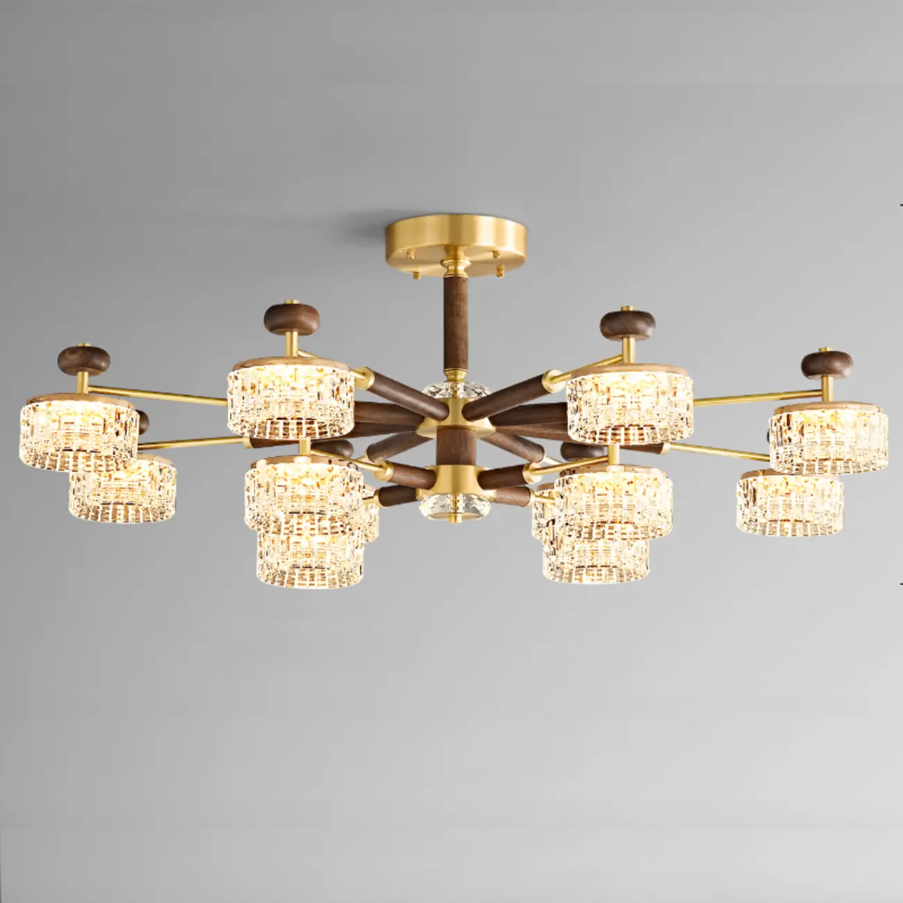 2 Tiers Clear Shade Hanging Light