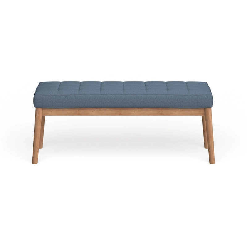 Saxon Mid-century Tufted Fabric Ottoman Bench by Christopher Knight Home - 43.00 L x 15.75 W x 17.00 H