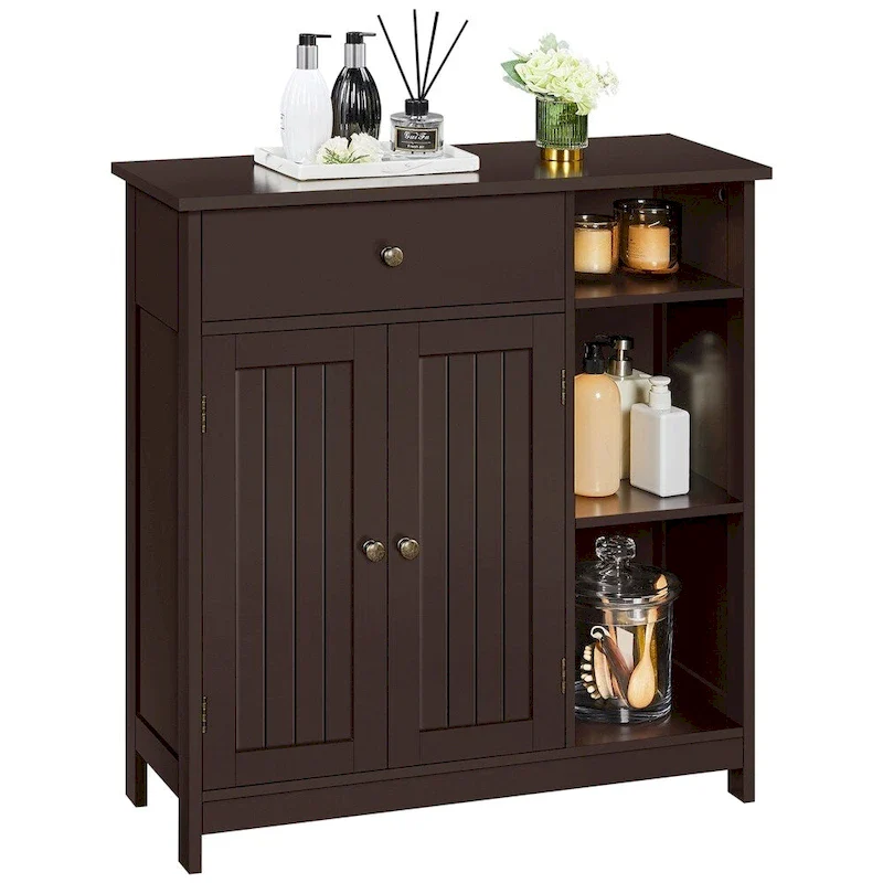 Yaheetech Free-Standing Bathroom Floor Cabinet with Adjustable Drawer