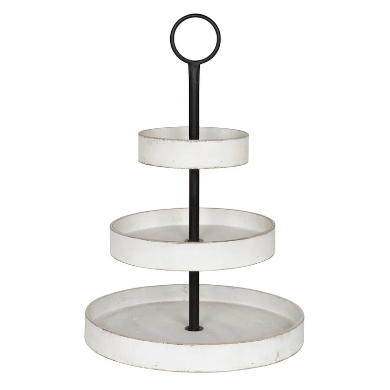 Kate and Laurel Woodmont 3 Tiered Wood Tray - 3 Tier