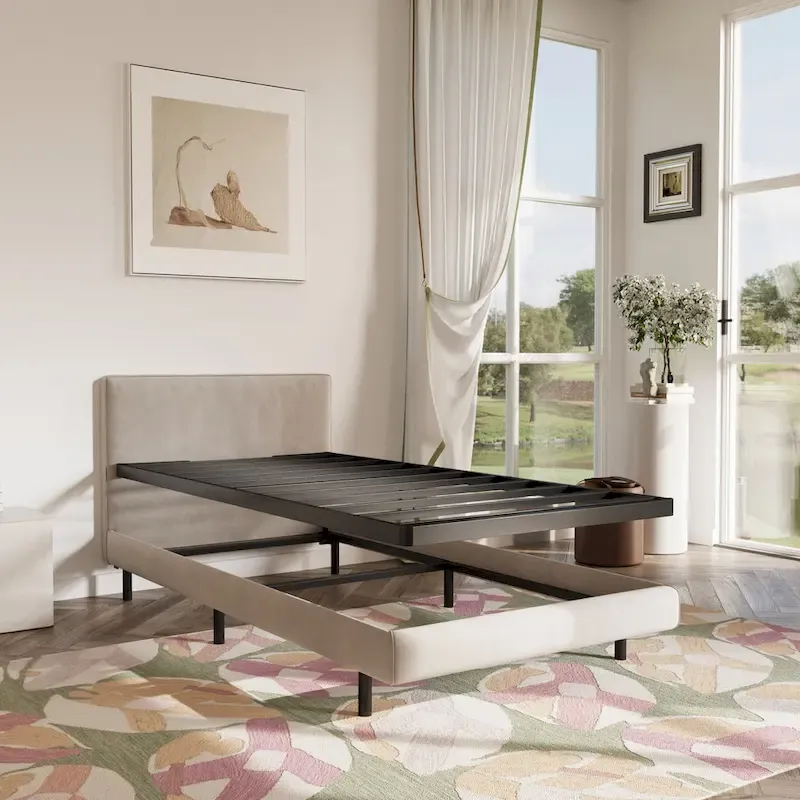 7 Inch Adjustable Steel Bed Frames Heavy Duty